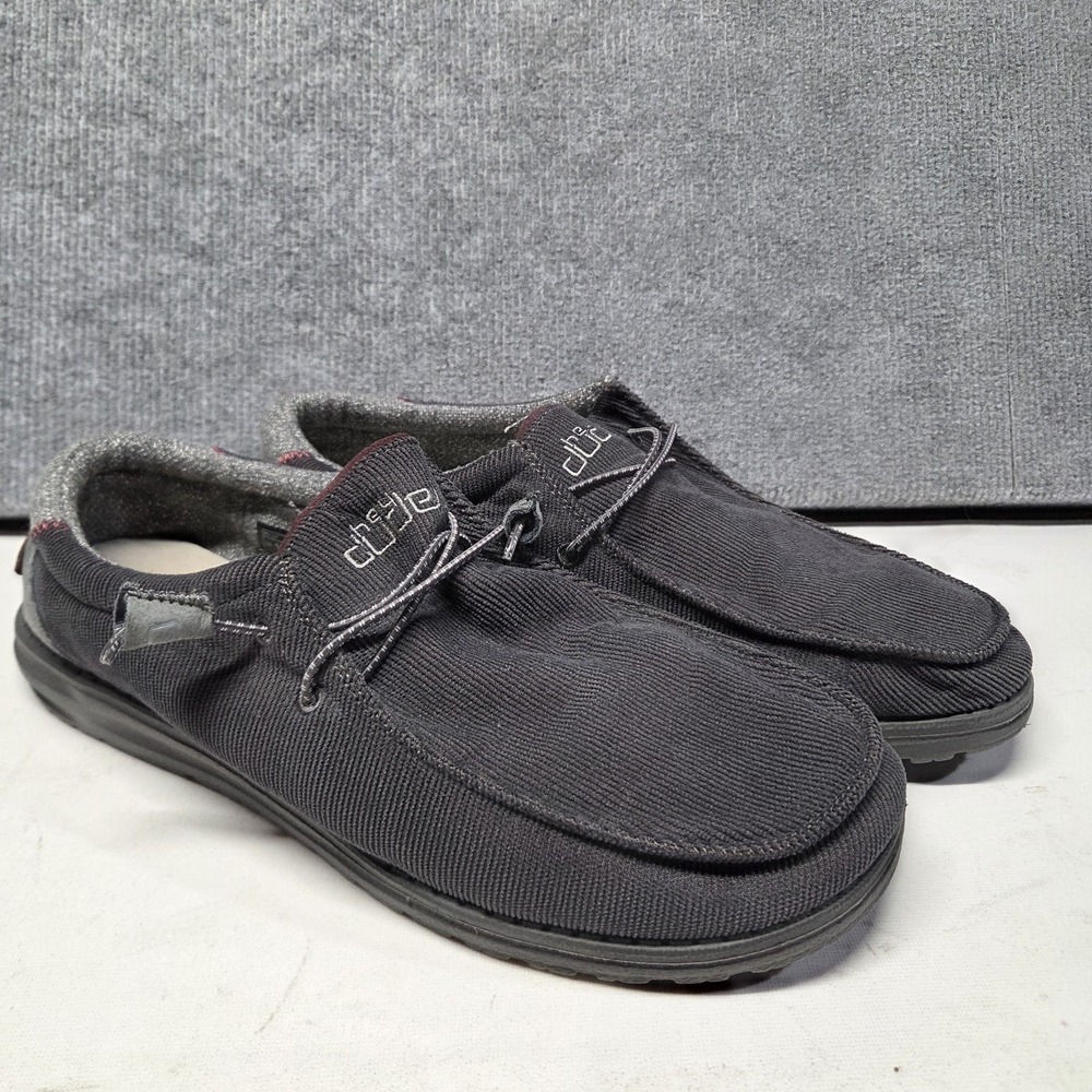 Hey Dude Wally Corduroy Shadow Grey Men's US 13 EU 46 Slip On Casual Shoes